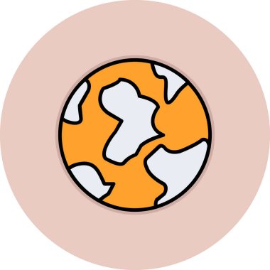 Toprak. Web simgesi vektör illüstrasyonu 