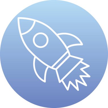 İzole edilmiş arkaplanda roket ağ simgesi