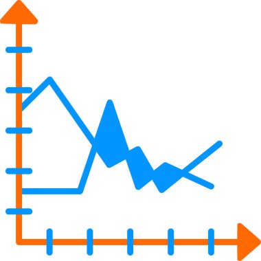 Çizgi Çizelgesi Ağ simgesi, vektör illüstrasyonu