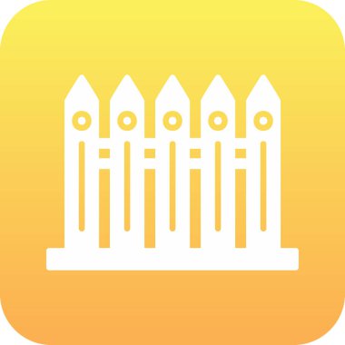 çit web simgesi, vektör çizim