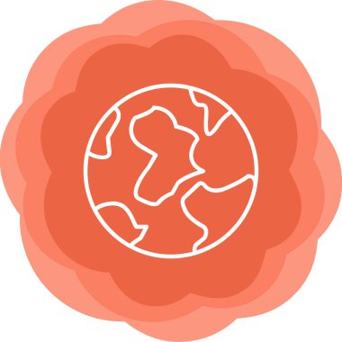 Toprak. Web simgesi vektör illüstrasyonu 