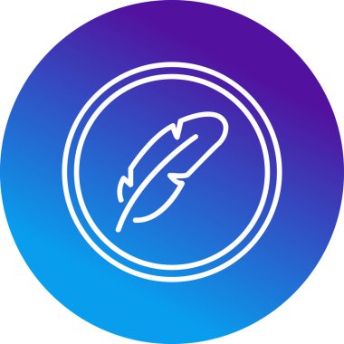 Tüysüz simge, vektör illüstrasyonu  