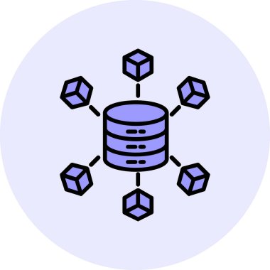 Büyük Veri vektör simgesi, basit illüstrasyon                  