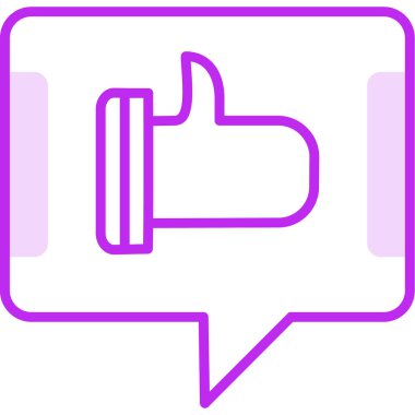 Başparmağını kaldır. Web simgesi basit illüstrasyon 