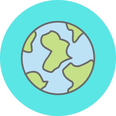 Toprak. Web simgesi vektör illüstrasyonu 