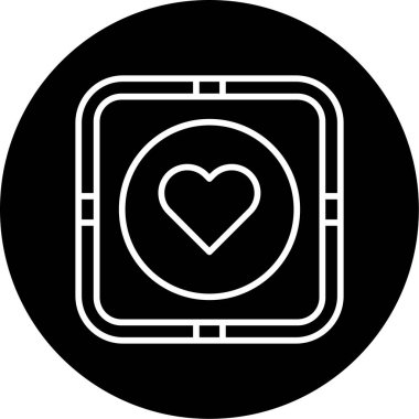 Kalp. Web simgesi basit tasarım 