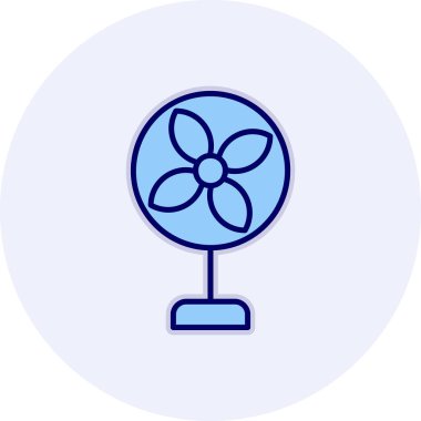 air fan simgesi, vektör illüstrasyonu basit tasarım