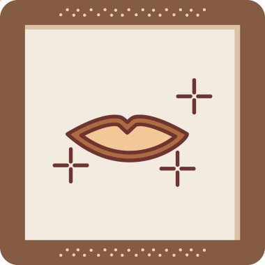 Kadın dudakları, makyaj vektörü illüstrasyonu 