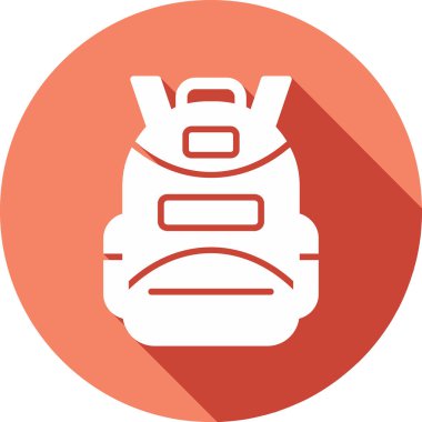 Sırt çantası. Web simgesi basit illüstrasyon