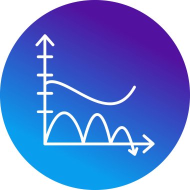 Line Chart web icon, vector illustration