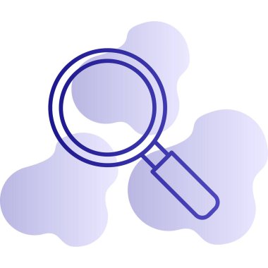 Büyütme cam simgesi, vektör illüstrasyonu 