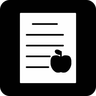 Diyet Planı Web simgesi vektör çizimi