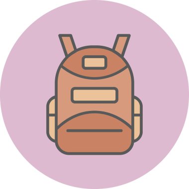 Sırt çantası. Web simgesi basit illüstrasyon