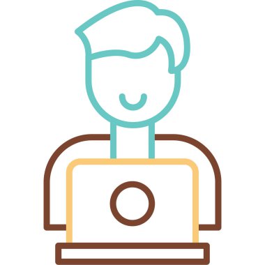 Yazılım Mühendisi Web simgesi vektör çizimi