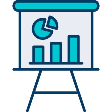 sunum simgesi, vektör illüstrasyonu 