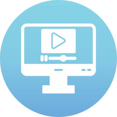 video. Web simgesi basit illüstrasyon 
