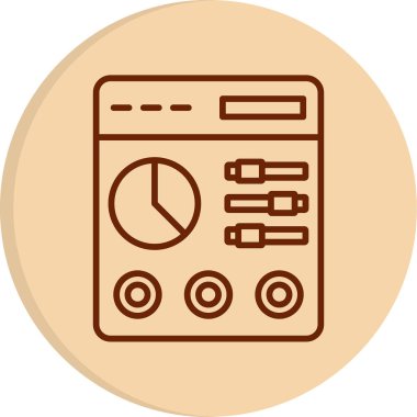 Kontrol Paneli modern simgesinin vektör illüstrasyonu                         