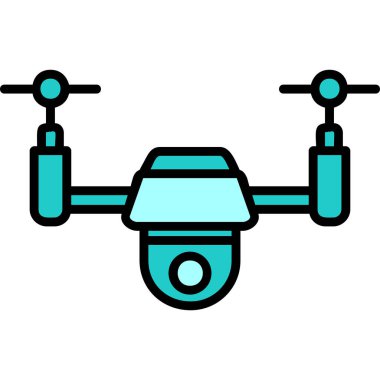 Drone simgesi vektör illüstrasyon tasarımı