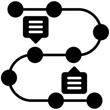 Zaman çizgisi modern simgesinin vektör illüstrasyonu       