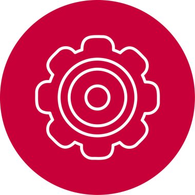 Dişliler. Web simgesi vektör illüstrasyonu