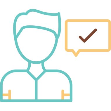 Düz simge, vektör gösterimi yanıtla 