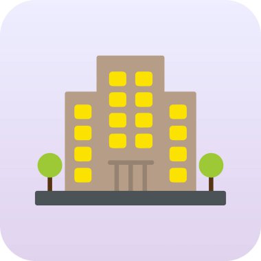 Office Building web simgesi, vektör illüstrasyonu