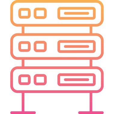 bilgisayar sunucu simgesi, vektör illüstrasyonu basit tasarım