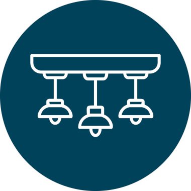 Asılı Lambalar simgesinin vektör illüstrasyonu           