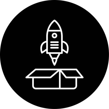 Fırlatılıyor. Web simgesi basit illüstrasyon