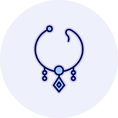 kolye simgesi vektör illüstrasyonu