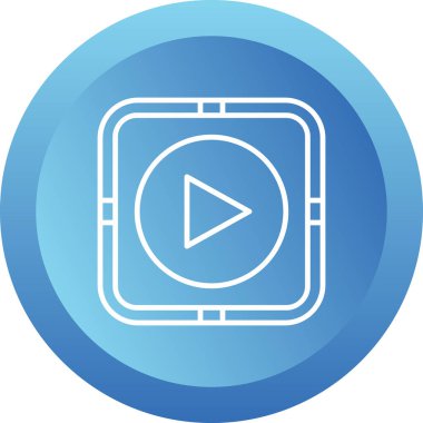 çalma düğmesi simgesi, vektör illüstrasyonu 