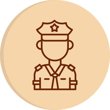 Bir polisin vektör illüstrasyon simgesi