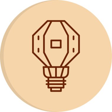 Ampul simgesi, basit vektör illüstrasyonu 