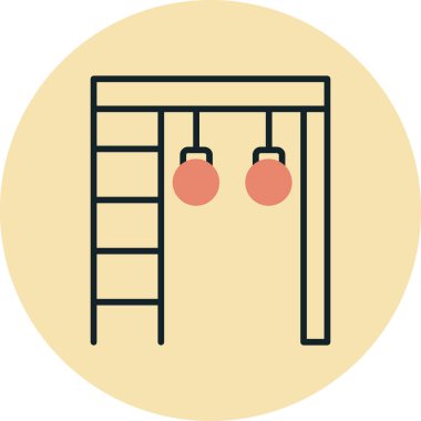 Spor Salonu Çubukları web simgesi, vektör illüstrasyonu 