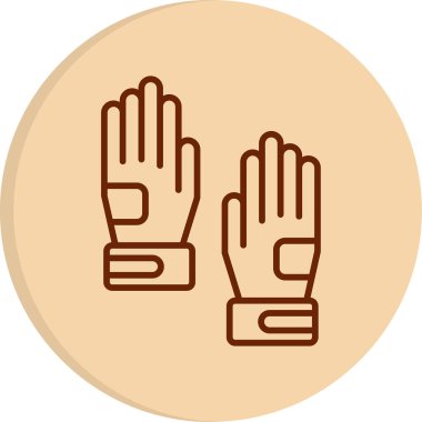 Eldiven simgesi, vektör illüstrasyonu basit tasarım