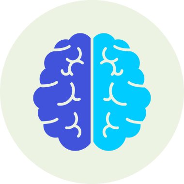 Beyin. Web simgesi basit illüstrasyon 