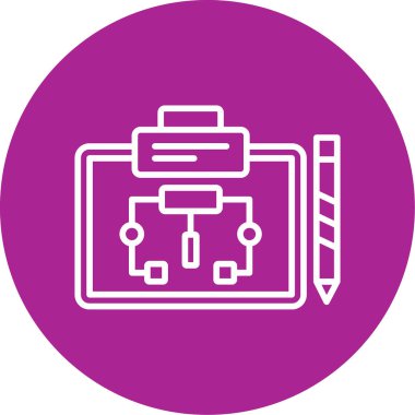 Basit illüstrasyon web simgesi planlama 