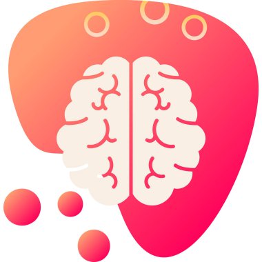 Beyin. Web simgesi basit illüstrasyon 