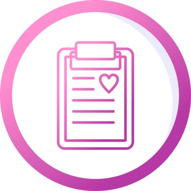 sağlık raporu simgesi vektör illüstrasyon 