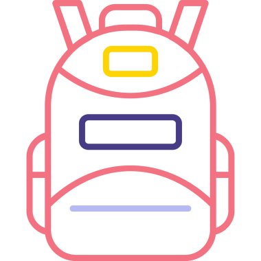 Sırt çantası. Web simgesi basit illüstrasyon