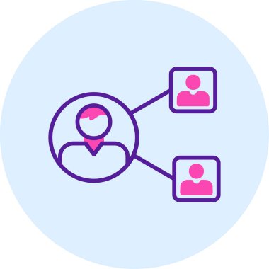 insanlar bağlantı simgesi, vektör illüstrasyonu basit tasarım