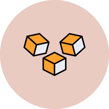 küp web simgesi basit tasarım 