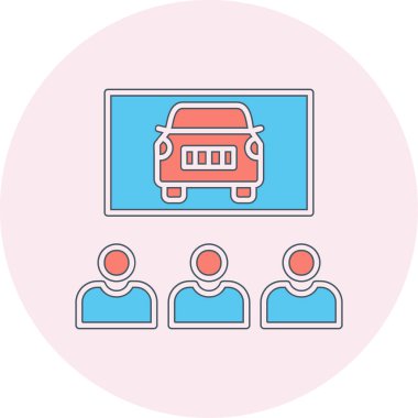 Sınıf Sürücü Web simgesi vektör çizimi