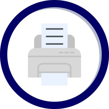yazıcı web simgesi basit illüstrasyon 