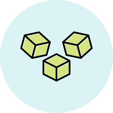 küp web simgesi basit tasarım 