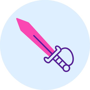 kılıç simgesi, vektör illüstrasyonu basit tasarım