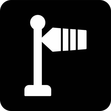 Modern Rüzgar İşareti simgesinin vektör illüstrasyonu                