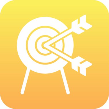 Oklu ağ simgesi olan hedef basit illüstrasyon