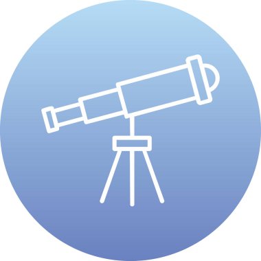 Teleskop. Web simgesi basit illüstrasyon