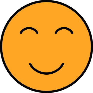 Gülümse. Web simgesi basit illüstrasyon